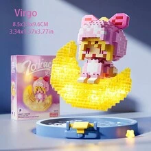 1 pieza Juguete de bloques de construcción de modelo de 12 constelaciones creativas para adolescentes, regalo de artesanía hecha a mano - Multicolor - Ver 12