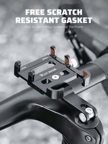WEST BIKING TÂY BIKING Hợp kim nhôm Giá đỡ điện thoại trên xe đạp 4 móng vuốt Giá đỡ cốc Chống sốc Xe đạp leo núi & Giá đỡ xe đạp đường bộ - màu đen - Xem 5