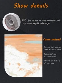 1pc Canvas Wall Art,Cream Style Decorative Painting,Textured,Fascinating Colors And Compositions,Bring Your Room To Life!Best Gift For Dinning Room Home Office Wall Decor,And Waterproof And Oil-Proof,Frameless,Abstract Wall Art