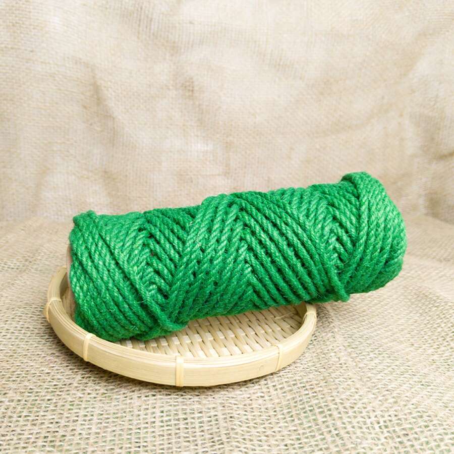 1 Cuộn Dây Đay Tự Nhiên Màu Xanh Lá Cây 66ft 4.5 Mm, Dây Cào Cho Mèo, Dây Đay Tự Nhiên Nhiều Màu, Dành Cho Bài Cào Mèo/Nạp Bảng, Sửa Chữa Hoặc Tự Làm - màu xanh lá - Xem 1