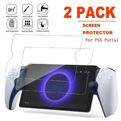 2Pcs 9H Tempered Glass For PlayStation Portal Anti-Fingerprint Bubble Round Edge Screen Protector 0.3mm Film For PS Portal