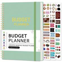 BUBU Planer budżetu 1 szt. - Miesięczna książeczka budżetowa z notatnikiem do śledzenia wydatków, niedatowanym organizerem rachunków i planistą finansów do przejęcia kontroli nad swoimi pieniędzmi, księgą rachunkową do zarządzania finansami
