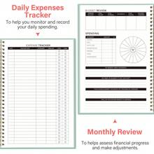 BUBU Planer budżetu 1 szt. - Miesięczna książeczka budżetowa z notatnikiem do śledzenia wydatków, niedatowanym organizerem rachunków i planistą finansów do przejęcia kontroli nad swoimi pieniędzmi, księgą rachunkową do zarządzania finansami