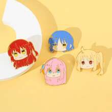 1 pezzo spilla con personaggio di cartoni animati carino Lonely Rock Little Lonely, spilla in metallo lega bidimensionale - Multicolore - Visualizzare 3