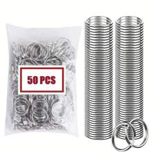 50-500pcs/Set 20mm Key Ring Open Jump Rings Connector Metal Split Rings For Keychain Pendant Jewelry Finding Making Charm Crafting