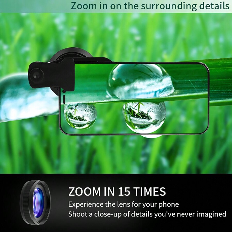 Upgrade Optical Design 2 In 1 Phone Lens Kit Compatible With Iphone