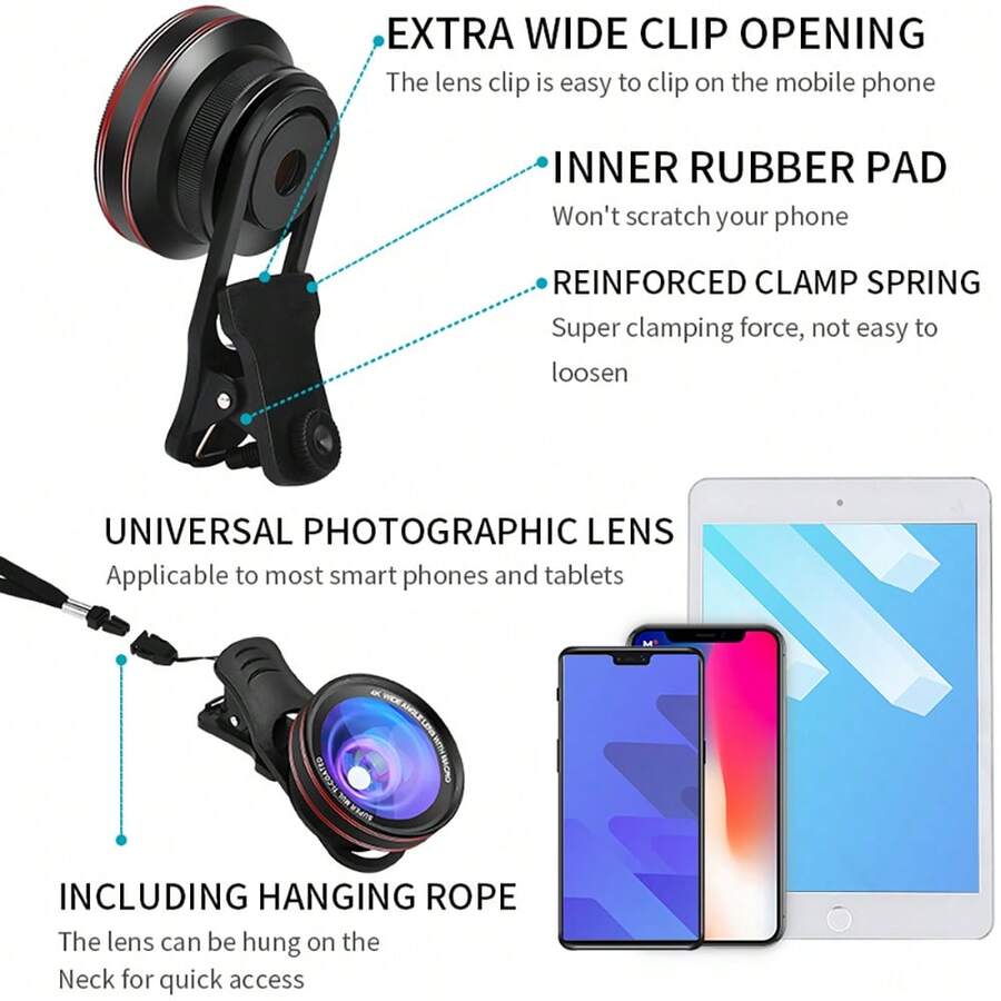 Upgrade Optical Design 2 In 1 Phone Lens Kit Compatible With Iphone