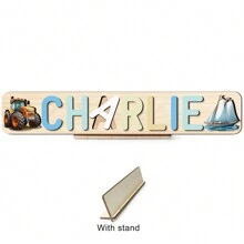 Rompecabezas con nombre personalizado, regalo personalizado, regalo de cumpleaños, rompecabezas de madera, juguete de rompecabezas de madera personalizado, juguete de rompecabezas 3D de alfabeto, adornos de rompecabezas de madera personalizado, juguetes para bebés, accesorios navideños, juguetes preescolares, juguetes para niños, rompecabezas con nombre personalizado, regalos ideales para él, ella, familia, amigos, niños para bodas, otoño/invierno, para el día de la inauguración del hogar, dormitorio/sala de estar, para el día del niño - Multicolor - Ver 33