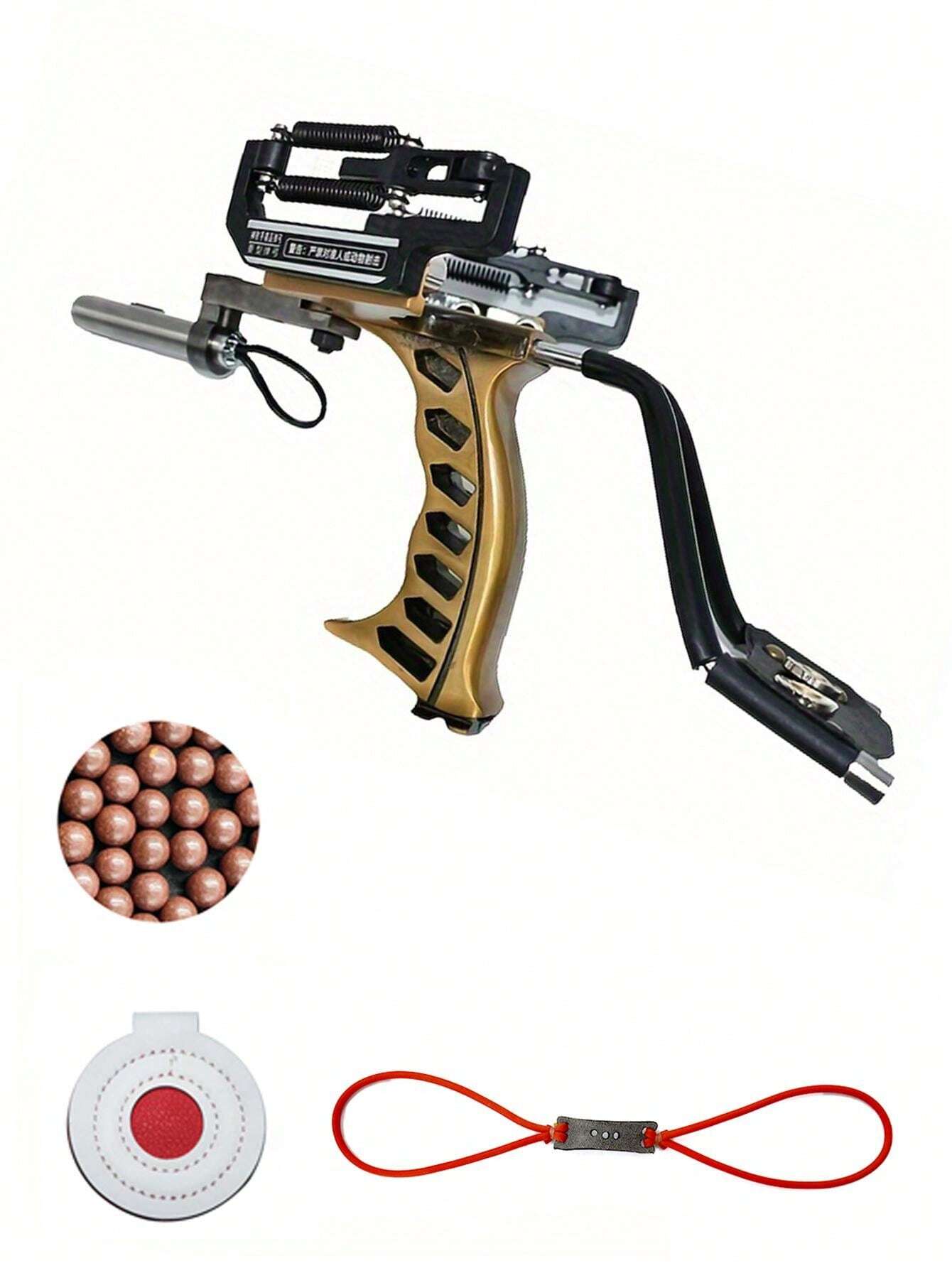 1pc Outdoor Shooting Wrist Power Slingshot With A Rubber Band+100g Mud