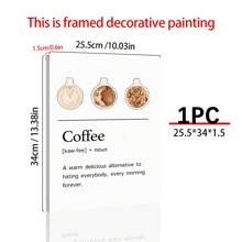 1 pieza Póster guía del café, impresiones de definición de café, decoración de pared de café, pintura en lienzo de taza de café, decoración de pared de cocina, cuadros de pared de café, póster de lienzo, arte de pared, murales decorativos, decoración del hogar, arte de póster - Multicolor - Ver 4