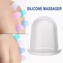 1/2/3/4pcs Family Health Care Product, Full Body Cupping Massage Vacuum Suction Cans, Silicone Cupping Cups, Anti Cellulite Therapy Massager,Random Color - Multicolor - View 4