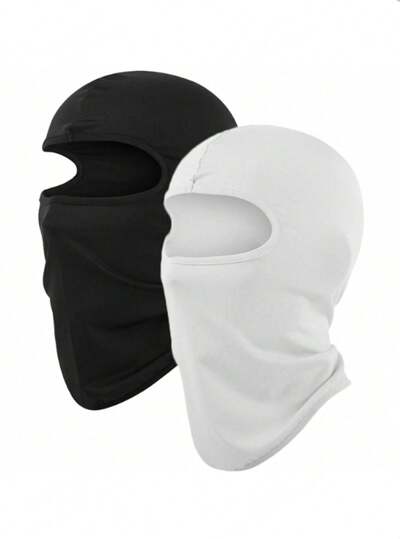 2pcs Ski Balaclava Face Mask, Wool Warm Windproof Breathable Ski Mask, Outdoor Cold Weather Gear For Skiing, Motorcycling, Snowboarding, Kids Face Mask