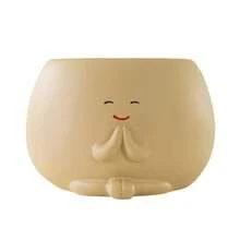 Chậu cây mặt, chậu mọng nước, chậu trồng cây trong nhà có đầu 4,2 inch, chậu hoa nhựa dễ thương có lỗ thoát nước (Yoga) - 1022 - Xem 9