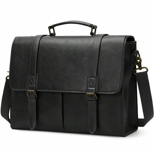Men Crossbody Bag, 15.6 Inch Vintage Leather Waterproof Briefcase Laptop Bag Large Shoulder Bag For Office Business College Briefcase Laptop Bag Work Summer Large Capacity Storage Bag Tote Bag Gifts Clutch Handbags Vacation Funny Gifts Laptop Case Travel Christmas Purse Holiday Thanksgiving Gifts Bag Leather Bag Hobo Bag Hip Bag Men Bag Travel Essentials Retro Bag Gifts Valentine Day Black Bag Holiday Essentials Bag Stickers Bags Winter Valentine Gifts Vintage School Gift Bag Pack Spring Vintage Bags
