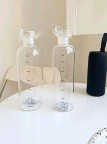 1 件装 500ml/750ml 塑料运动水壶大容量防漏带时间标记创意防摔，适用于户外、露营 - 無色 - 查看 6