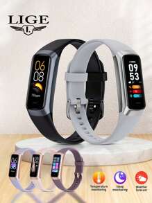 LIGE LIGE Smart Watch 1.1 Inch Full Touch Art Men's Watch Women's Watch And Call Function/Waterproof/Fitness/Tracking Watch/Pedometer/Distance/Calories/Long Life/Sleep Record/Multiple Exercises