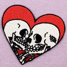 The True Love Till Death Embroidered Patch, Sew-On Or Iron-On Applique, DIY Decorative Badge, Suitable For Clothes, Shoes, Bags, Hats Halloween Valentine's Day Valentines Summer, School