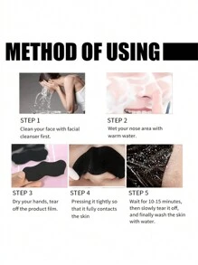 15入組黑頭鼻貼，深層潔淨鼻部點狀粉刺護理面膜貼，鼻膜撕拉面膜黑頭清理去痘印皮膚護理工具 - 黑色 - 查看 8