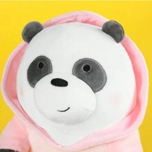 Miniso We Bare Bears Plush Toy With Hoodie(Panda) - Panda - View 6