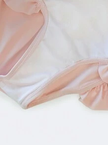 Balabala Tween Girl Knitted One-Piece Swimsuit - Pink - View 7