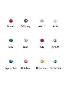 Personalized Double Gemstone Inlaid Double Name Necklace Customized Mother's Day Gift, Valentine's Day Gift, Birthday, Anniversary Gift, Graduation, Christmas, Gift For Friends And Classmates