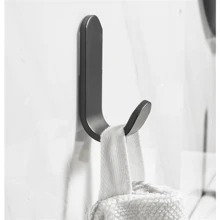 5 peças Ganchos Multifuncionais de Aço Inoxidável - Gancho de Suporte Autoadesivo para Banheiro para Toalhas e Roupão - Perfeito para Organização na Cozinha, Banheiro e Porta da Parede