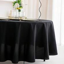 1片防水防漏洗淨提花桌布，適用於餐桌、自助餐、宴會、露營，黑白兩色可選 - 黑色 - 查看 10
