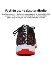 Zapatos De Mujer De Malla Tridimensional Recortada Con Mosca, Zapatillas deportivas de colores sólidos para mujer, zapatillas deportivas transpirables de moda, modelos de pareja zapatillas de colores sólidos con cordones - Morado - Ver 7