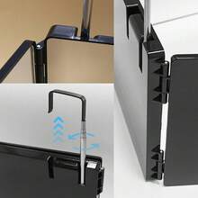 3 Way Mirror For Hair Cutting, 360 Trifold Mirror Hanging Self Mirror With Height Adjustable Telescoping Hooks For Makeup, Hair Styling