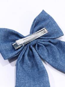 1pc Cute Colorful Pearl And Navy Blue Fabric Bowknot Hairband For Kids