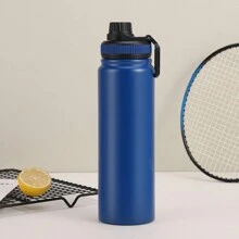 1個個性化27盎司不銹鋼太空杯，便攜式水瓶公司名稱+標誌圖案定制杯，定制圖案個人姓名夏季運動冷絕緣杯禮物節日祝福禮物 - 藍色 - 查看 2