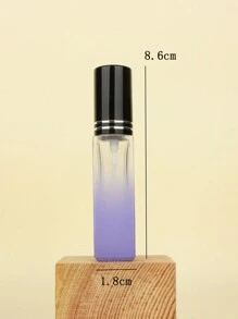3pcs/6pcs/12pcs/18pcs 10ml Square Glass Refillable Makeup Toner Perfume Small Sample Transparent Fine Mist Spray Bottle, Black/Amber, With Funnel Atomizer, Rose Gold/Purple/Pink