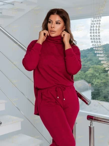 Women Two-Piece Outfits - 紅色 - 查看 2