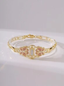 1 peça Moda e simples Glitters Pintados à mão Colorido Virgem Maria Guadalupe Pulseira, Presente adequado para mãe, casal, melhor amigo, uso diário e festival, oração