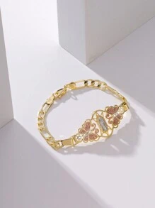1 peça Moda e simples Glitters Pintados à mão Colorido Virgem Maria Guadalupe Pulseira, Presente adequado para mãe, casal, melhor amigo, uso diário e festival, oração