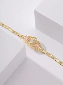 1 peça Moda e simples Glitters Pintados à mão Colorido Virgem Maria Guadalupe Pulseira, Presente adequado para mãe, casal, melhor amigo, uso diário e festival, oração