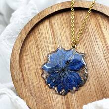 1入 Bohemian風格頸鏈，黑草真花吊墜，樹脂乾花和不鏽鋼材質，適用於夏季，是女友、媽媽、老師、生日和母親節的完美禮物。在美國出售。 - 黑種草吊墜項鍊 - 查看 9