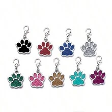 1PC Thẻ ID thú cưng hình chân chó màu bạc tùy chỉnh được cá nhân hóa với tên thú cưng tùy chỉnh, thông tin liên hệ, địa chỉ và hơn thế nữa, được khắc để tránh thất lạc, thích hợp cho chó và mèo nhỏ - Bạc - Xem 5