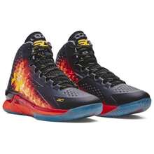 Under Armour Curry 1 Retro - Men's - Orange/Black/Red - View 4