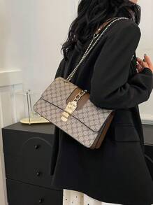 1 Conjunto (11,23 pol * 6,29 pol * 4,33 pol) Bolsa de Mão com Padrão de Pele de Cobra e Crocodilo Colorido e Fashion, Bolsa de Mão Inspirada em Pele de Crocodilo, Adorável e Espaçosa Para Mães, Útil Material de Pu Brilhante, Resistente à Sujeira e Impermeável, Decorada com Hardware e Corrente de Metal, Capaz de Armazenar Telefone, Carteira, Carregador, etc., Adequada para Viagens de, Viagens, Festas, Disponível em Diversas Combinacões de Cores de Preto e Branco, Fresco, Doce, Estilo Casual e Legal de Uma Bolsa de Média Capacidade! Com Acessórios como: Bolsa de Celular, Carteira, Bolsa de Praia, Bolsa de Ombro Diagonal, Bolsa de Vagabundo, Bolsa de Meia Lua, Câmera, Bolsa de Maquiagem, Presente, Amigo Vintage, Bolsa de Praia de Férias, Bolsa Carteiro, Sacola de Presente, Bordado, Bolsa de Presente de Natal, Bolsa Esportiva, Presente de Professor, Bolsa de Carregamento, Feminina Barata! Bolsa de Maquiagem, Carteira, Bolsa Tote, Viagem, Kawaii, Bolsas, Verão, Bolsa de - Cinza - Ver 3