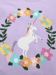 Tops con gái lớn Hoạt hình Hoa Giải trí - Màu tím - Xem 4