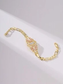 1 peça Moda e simples Glitters Pintados à mão Colorido Virgem Maria Guadalupe Pulseira, Presente adequado para mãe, casal, melhor amigo, uso diário e festival, oração