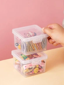 1pc/2pcs Hair Accessories Storage Box, One-Size Fits All Hair Band, Clip, Jewelry Box, Girls Hair Ornament, Festival Gift Storage Box, Gender Reveal Party, Perfect For Birthdays, Weddings, Parties, The Perfect Gift For Colleagues, Friends, And Family, Back To School