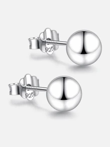 925 Sterling Silver Round Ball Stud Earrings For Women Men, Hypoallergenic  Sterling Silver Tiny Stud Earrings Set Different Sizes 1.5mm 2mm 2.5mm 3mm 4mm 5mm 6mm 8mm