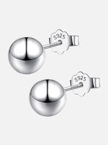 925 Sterling Silver Round Ball Stud Earrings For Women Men, Hypoallergenic  Sterling Silver Tiny Stud Earrings Set Different Sizes 1.5mm 2mm 2.5mm 3mm 4mm 5mm 6mm 8mm