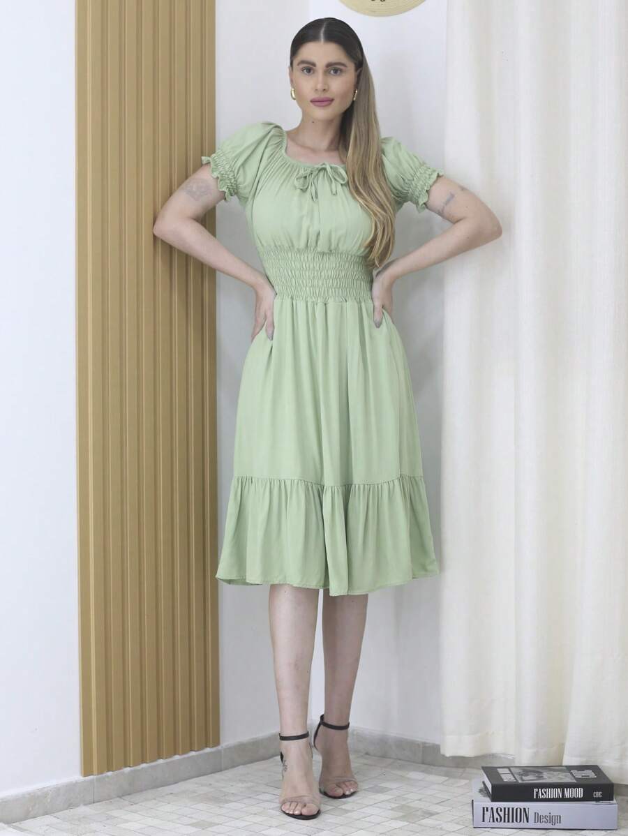 Women Dresses - 綠色 - 查看 1