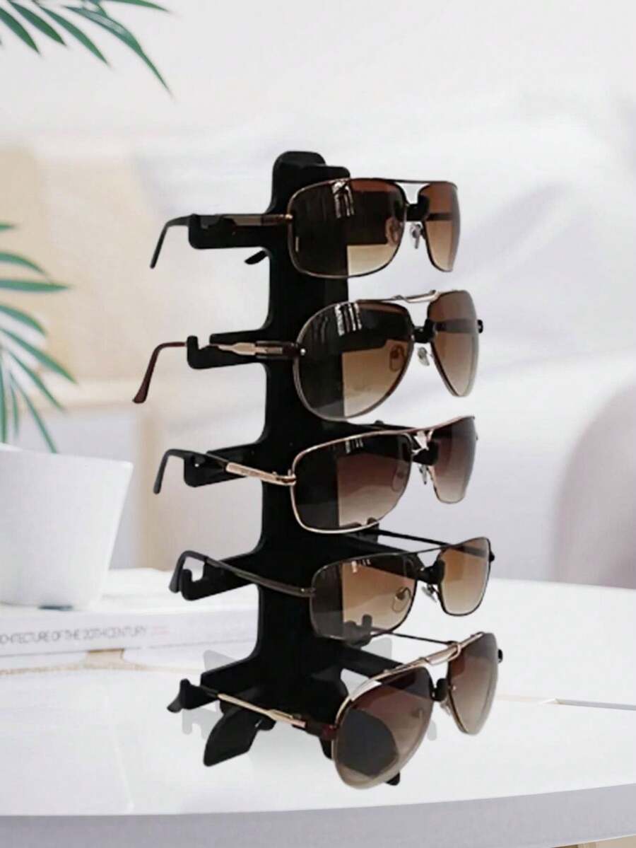 1pc Sunglasses Display Stand, Countertop Eyeglasses Holder - Black - View 1