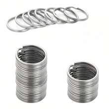50-500pcs/Set 20mm Key Ring Open Jump Rings Connector Metal Split Rings For Keychain Pendant Jewelry Finding Making Charm Crafting