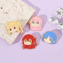 1 pezzo spilla con personaggio di cartoni animati carino Lonely Rock Little Lonely, spilla in metallo lega bidimensionale - Multicolore - Visualizzare 8