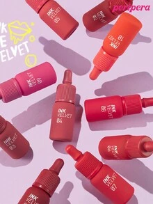 K-Beauty Peripera Ink The Velvet Liquid Lipstick, High Pigment Color, Longwear, Weightless, Gluten-Free, Paraben-Free Velvet Matte Lipstick, Liquid Lipstick, Smooth, Long Lasting, K-Beauty, Korean Makeup - #01 Good Brick - 查看 2